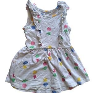 3/15$ Pekkle Girls Summer Dress – Size 2T – White with Colorful Pineapple Print